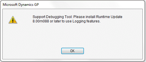 Support Debugging Tool version error on GP 2010 RTM | Winthrop ...