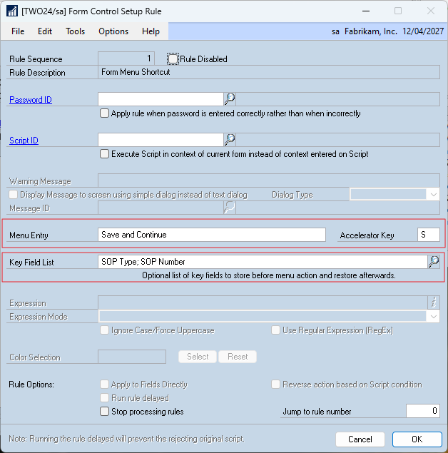 Control And Save #GPPT Form Control Adding “Save and Continue” to Sales Transaction ...